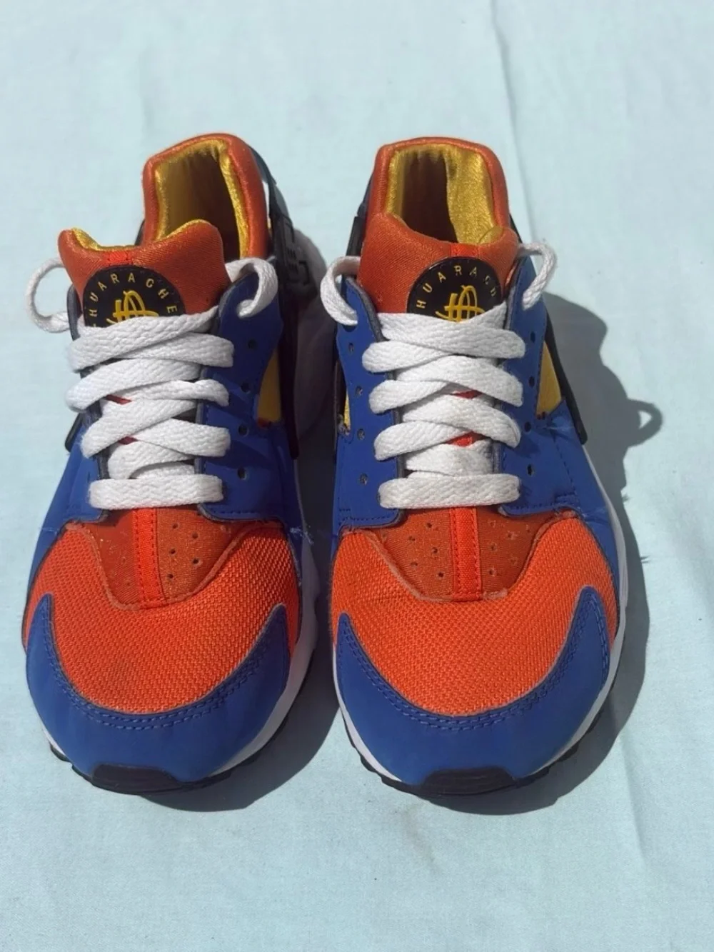Nike Huarache Unisex Kids US 5 Low Top Lace-Up Sneakers Colorblock Blue